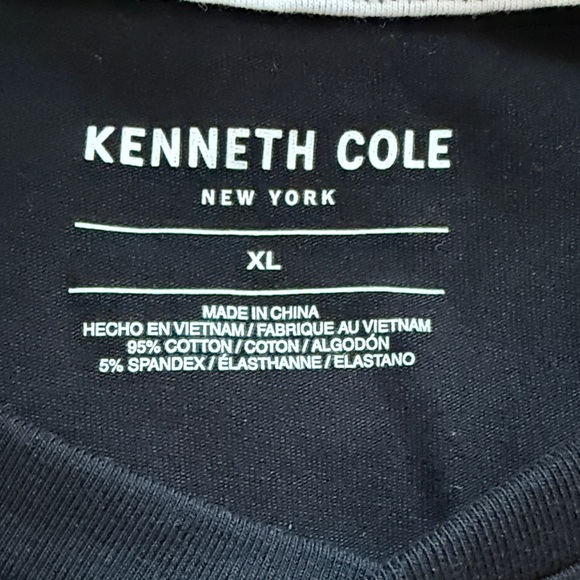 Kenneth Cole Men’s Black Short-Sleeve Henley - Picture 2 of 3